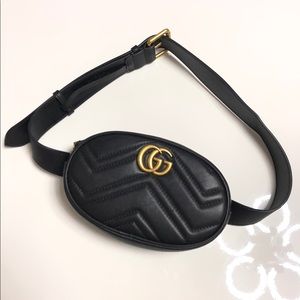 Gucci GG Marmont Small Fannypack Belt Bag Black